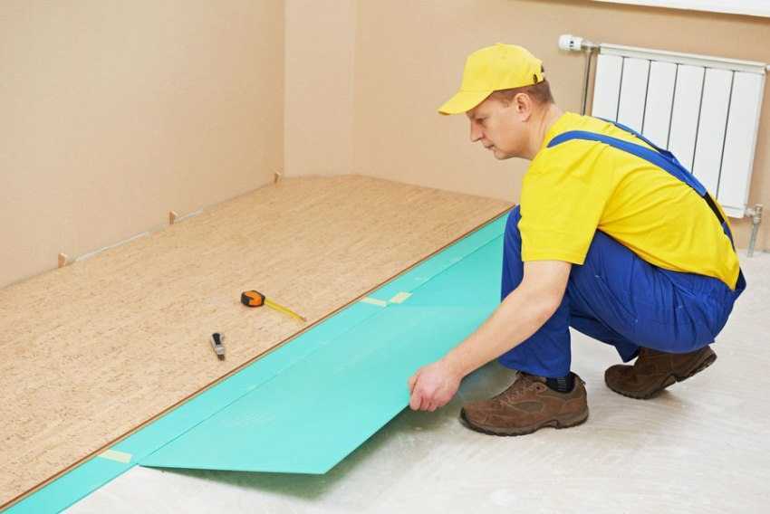 Как делается укладка ламината на бетонный пол с подложкой?