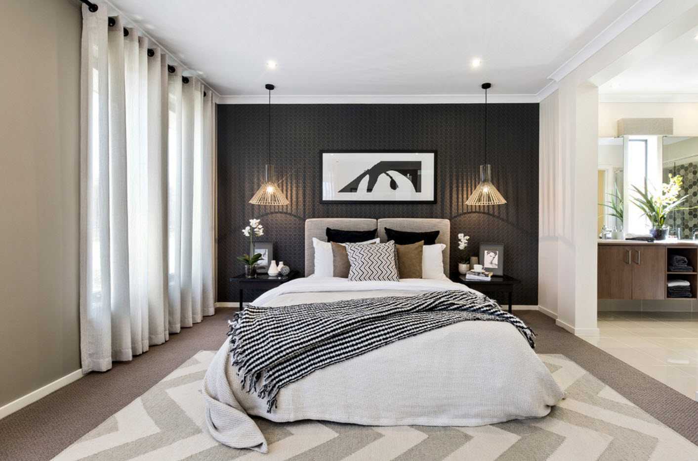Прикроватные коврики в интерьере спальни: уютно ногам, приятно глазам