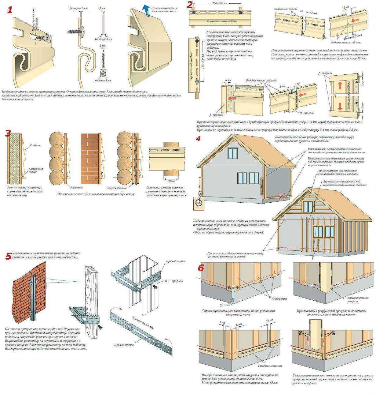 Монтаж сайдинга схема монтажа