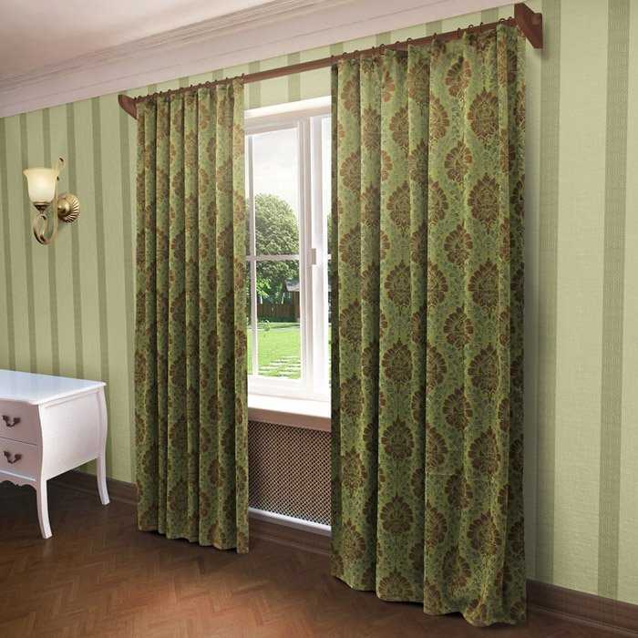Зеленые шторы — стильные и красивые идеи оформления интерьера при помощи зеленых штор (110 фото)