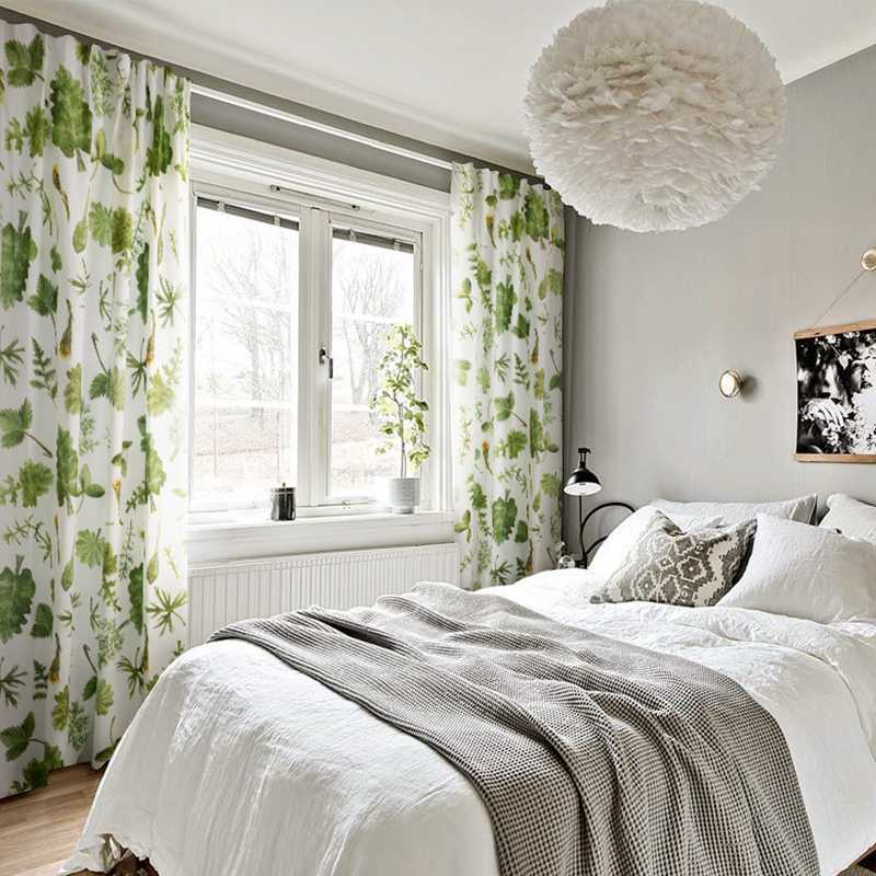 Зеленые шторы в спальню: выбор цвета покрывал к шторам Дизайн интерьера с темно-зелеными, оливковыми и фисташковыми и шторами Примеры зеленых штор в спальной комнате