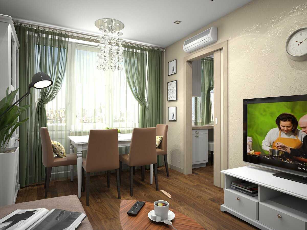 Дизайн 1 комнатной квартиры хрущевки для современного человека – 20 фото интерьеров