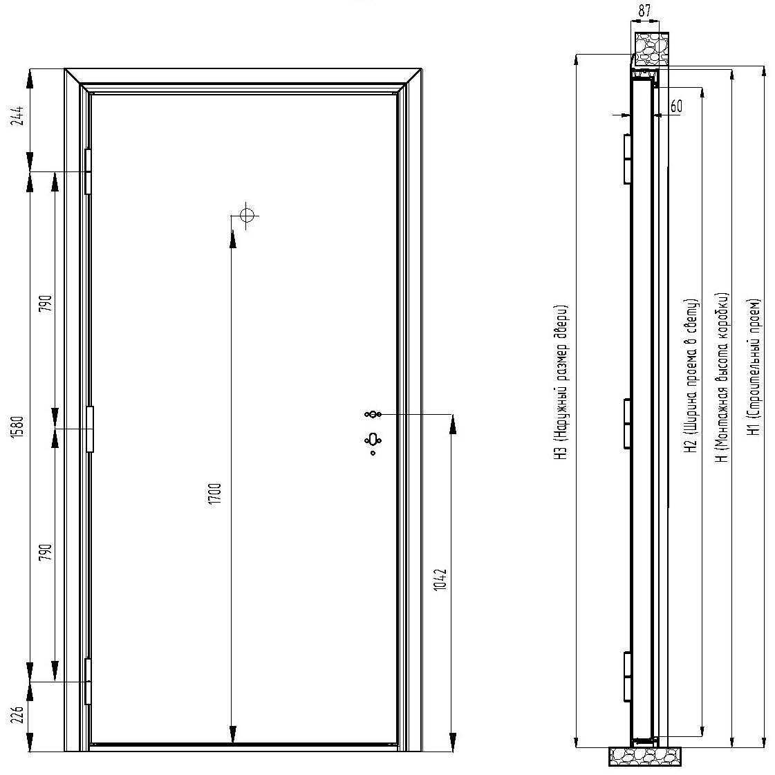 Как выбрать размер входной двери металлической с коробкой