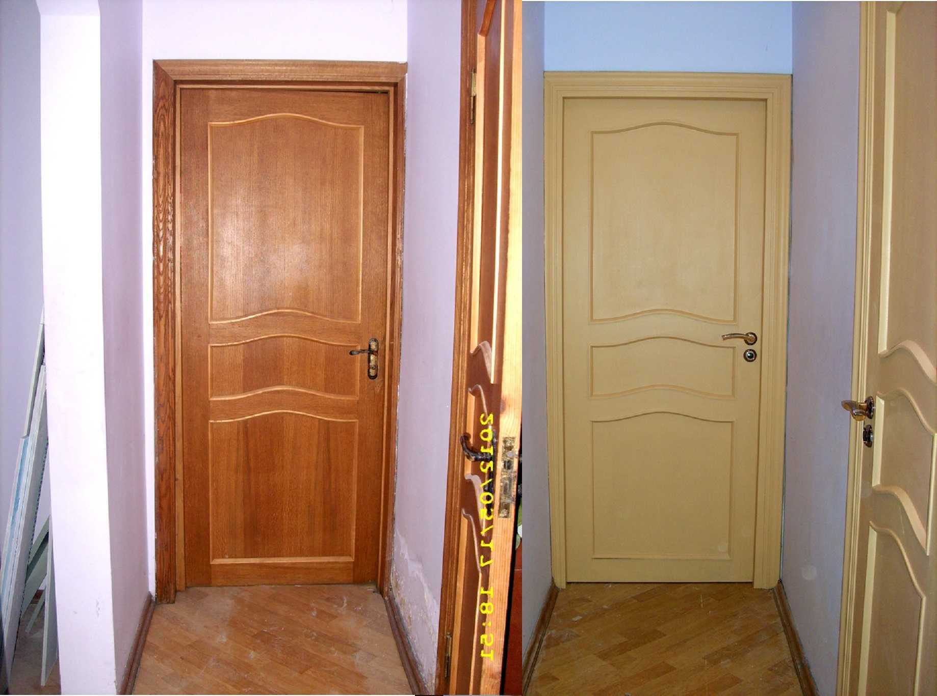Чем и как покрасить шпонированную дверь — офремонт