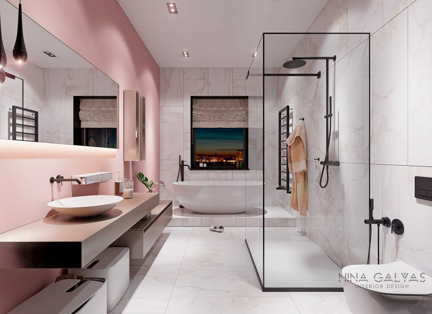 Дизайнерская ванная комната в современном стиле