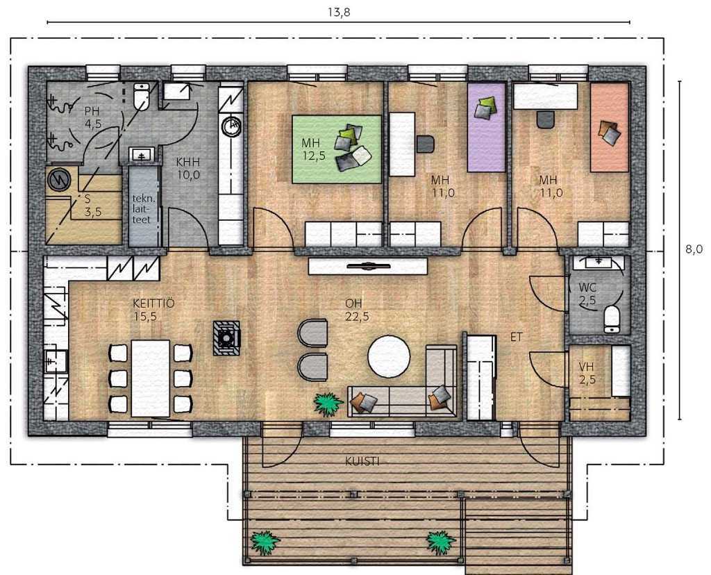 Красивые одноэтажные дома — 35 идей в разном стиле - уютный дом
