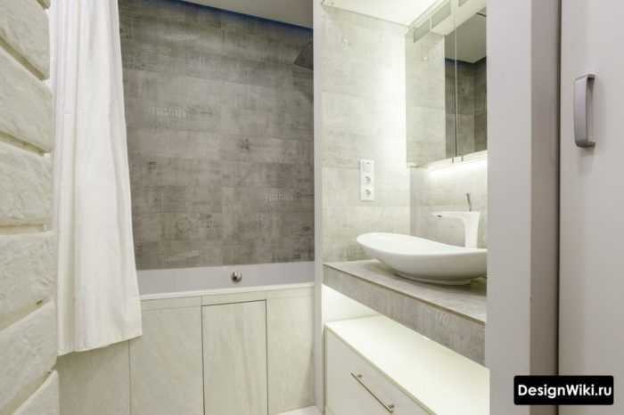 Красивый интерьер ванной комнаты можно создать даже в хрущевке