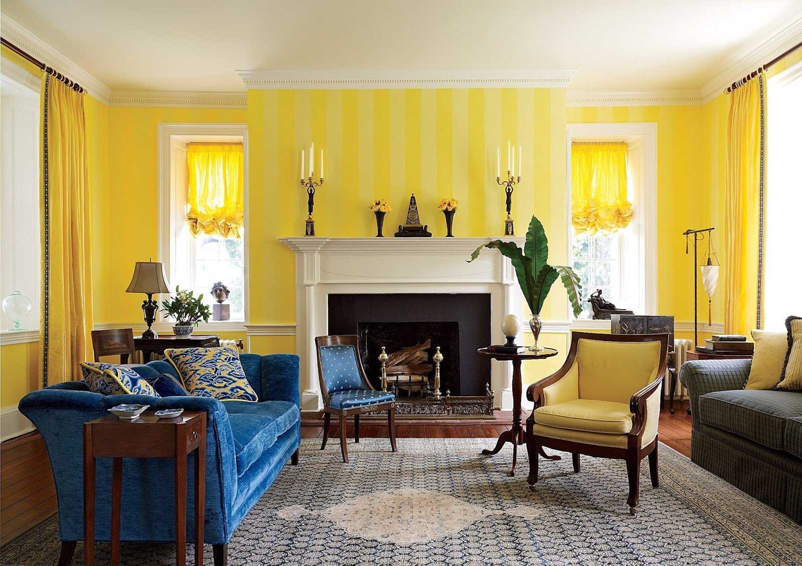Цвета стен в интерьере гостиной. Гостиная в желтом цвете. Желтый цвет в интерьере. Цветовые сочетания в интерьере.